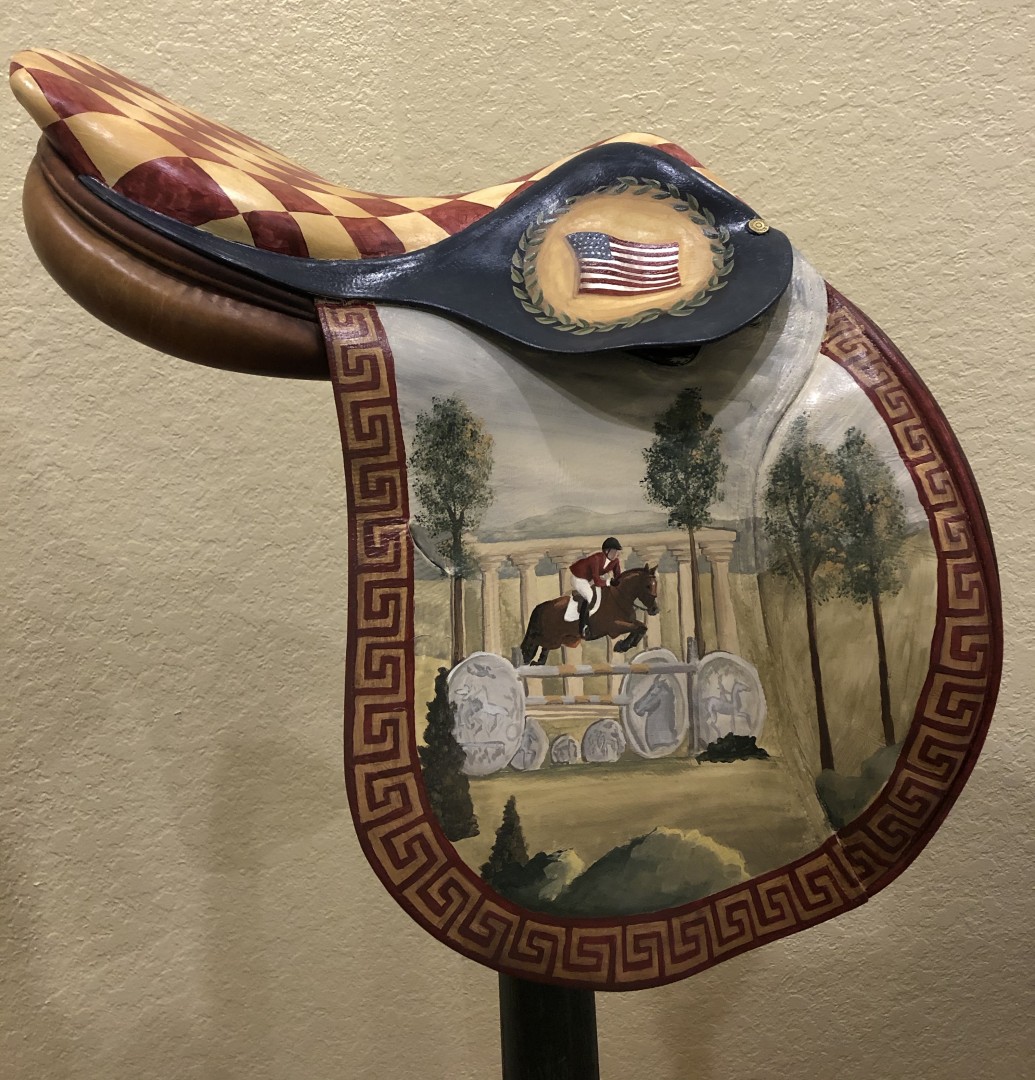 What to do with that old saddle Paint it! EQUINE Ink