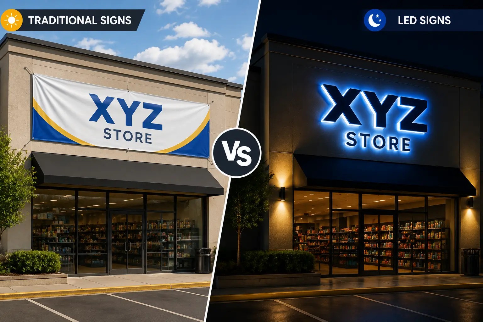 LED Signs vs Traditional Signs