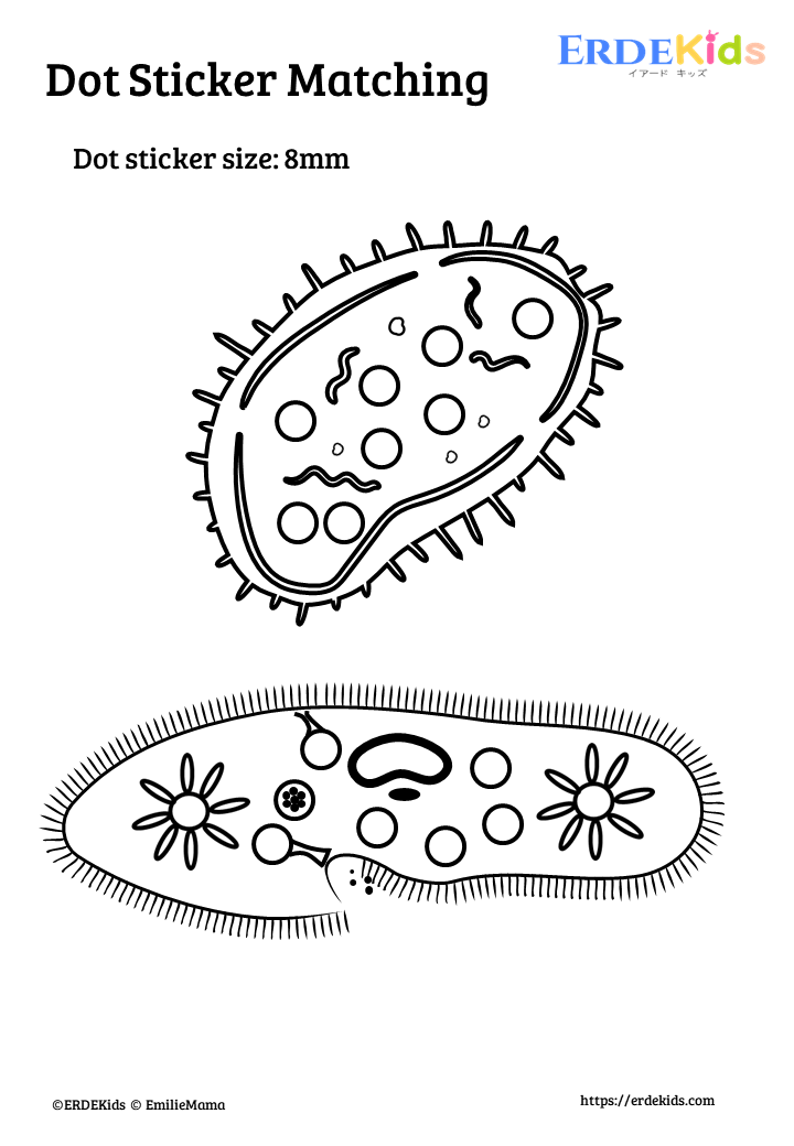 Free Printable 数感覚 8mm丸シール用シール貼り台紙 Math 8mm Dot Sticker Matching Erdekids イアードキッズ モンテッソーリ式のsteam教育 おうち英語 中国語教材教具と教育情報