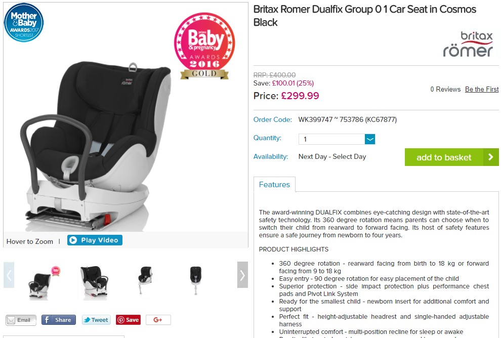 Britax Dualfix black