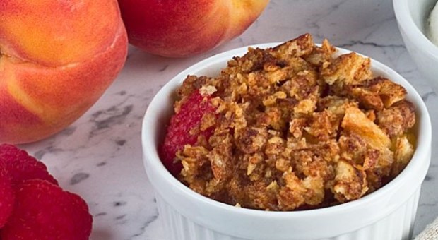 Raspberry Peach Java Cinnamon Crumble