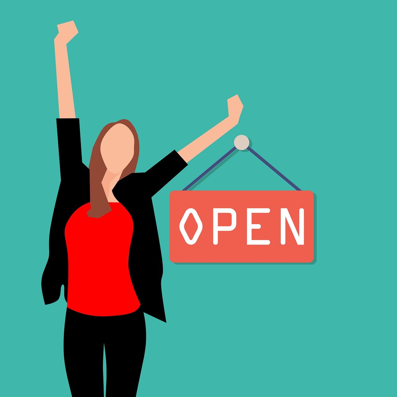 Young girl confidently holding an open banner with a joyful expression