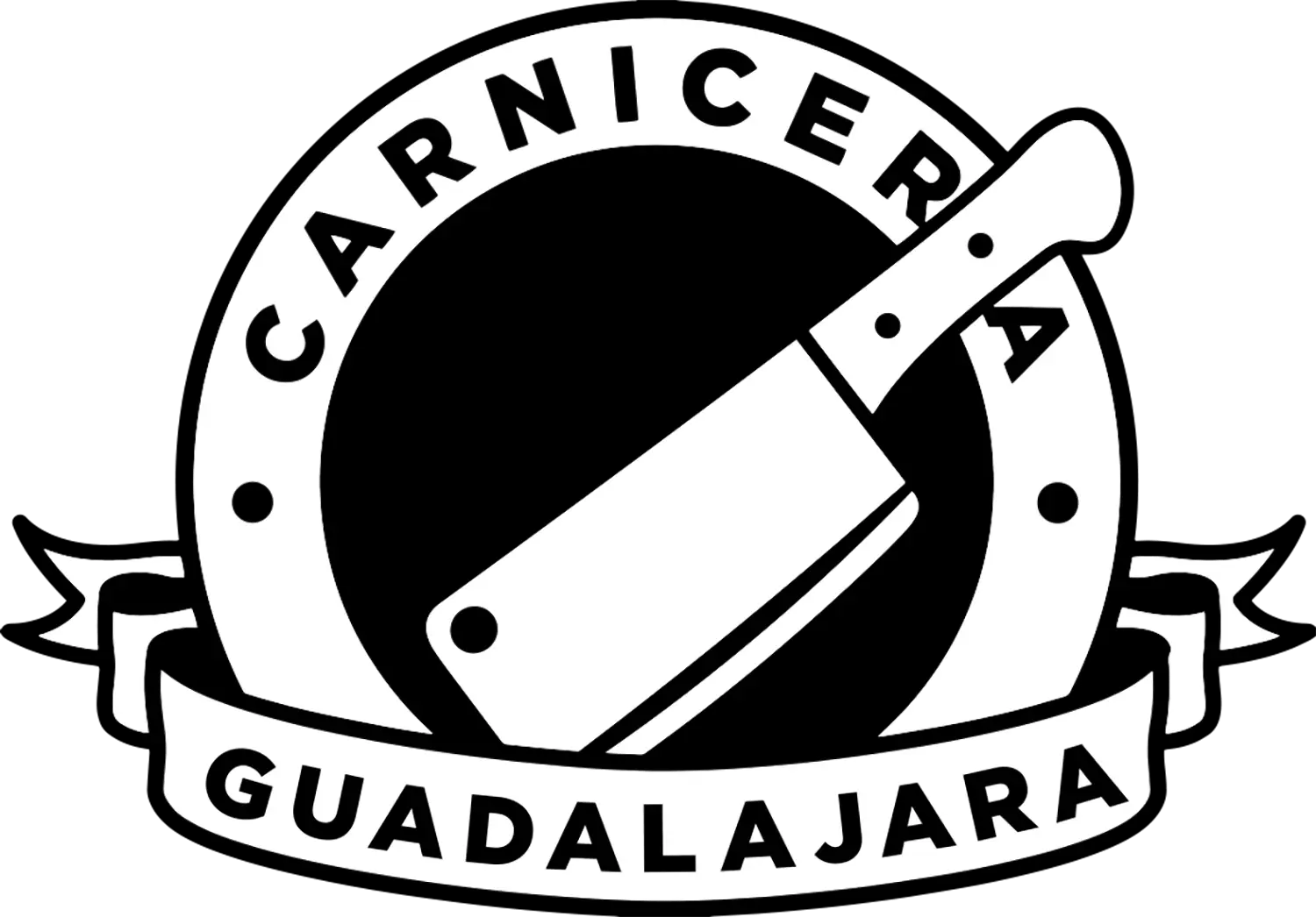 Black and white Carniceria Guadalajara Logo Icon
