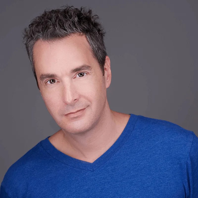 clean comedian Eric O'Shea's head