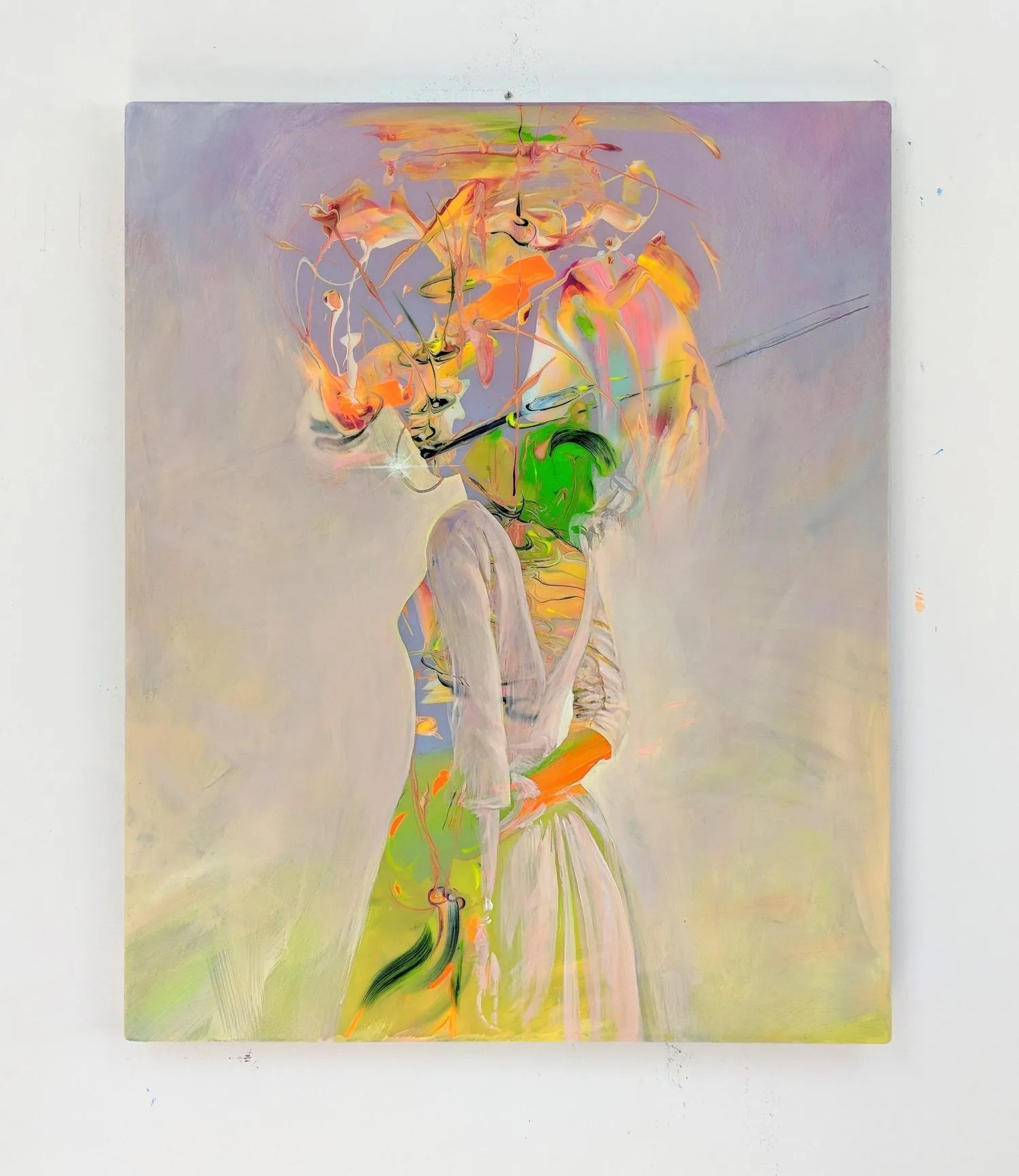 Cont-animate, 2018 acrylic, epoxy on aluminum 18x29.5