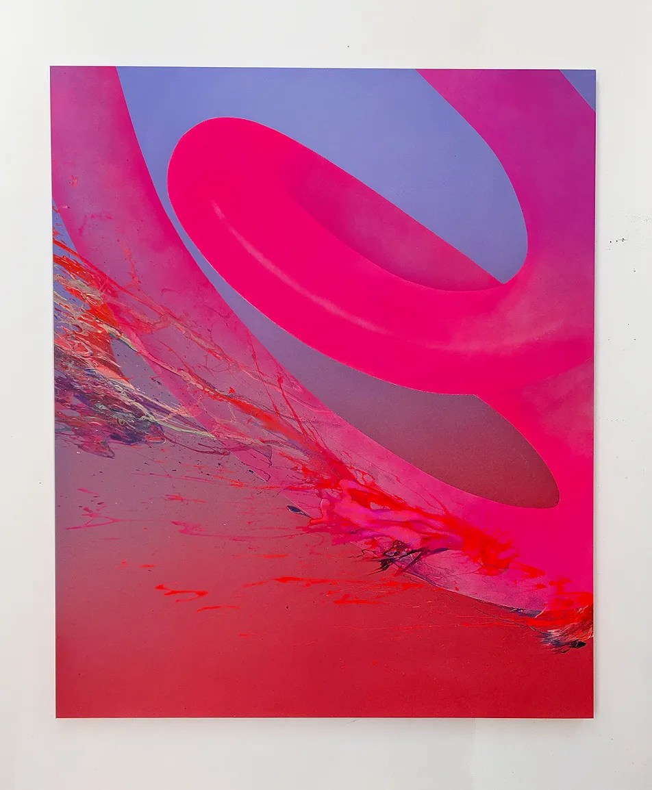 KineTICstaTIC, 2019 acrylic, spray paint on canvas 72x60"
