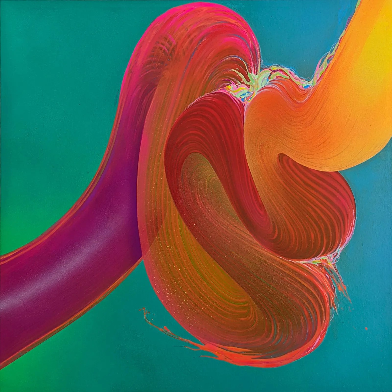 ChLip, 2022 acrylic on canvas 30x30"