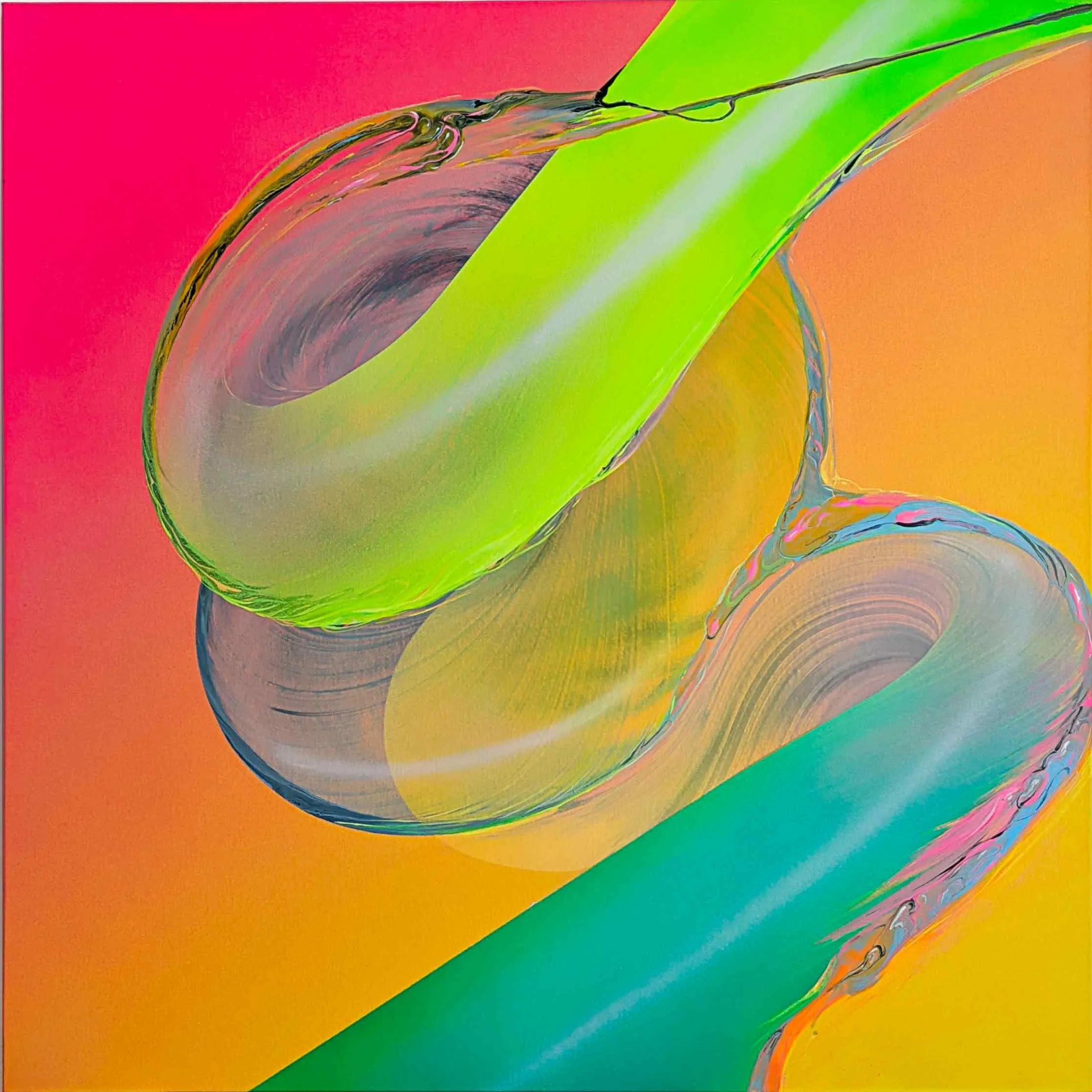 AroundAbout, 2022 acrylic on canvas 48x48"