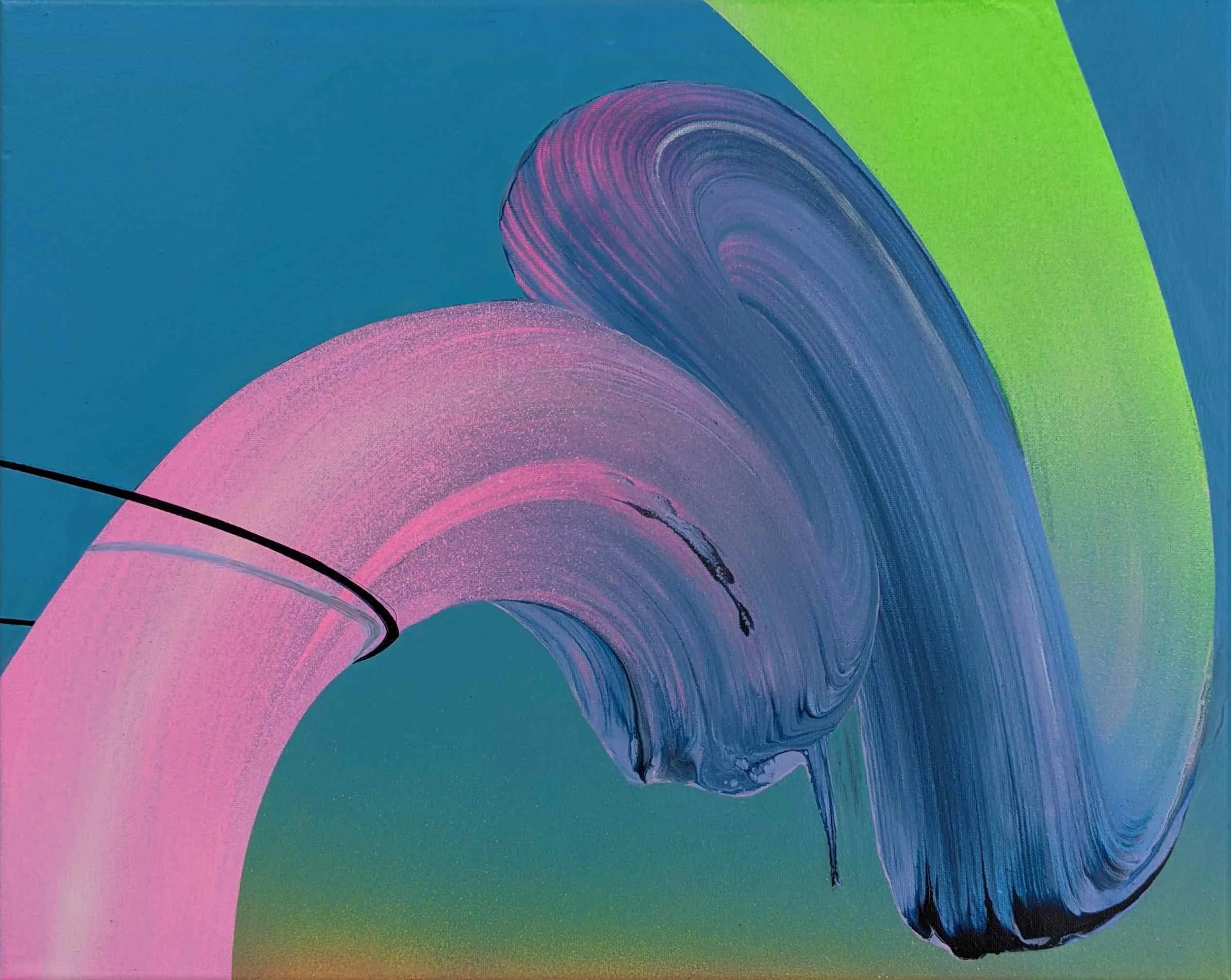 NETWORKER, 2022 acrylic on canvas 16x20"