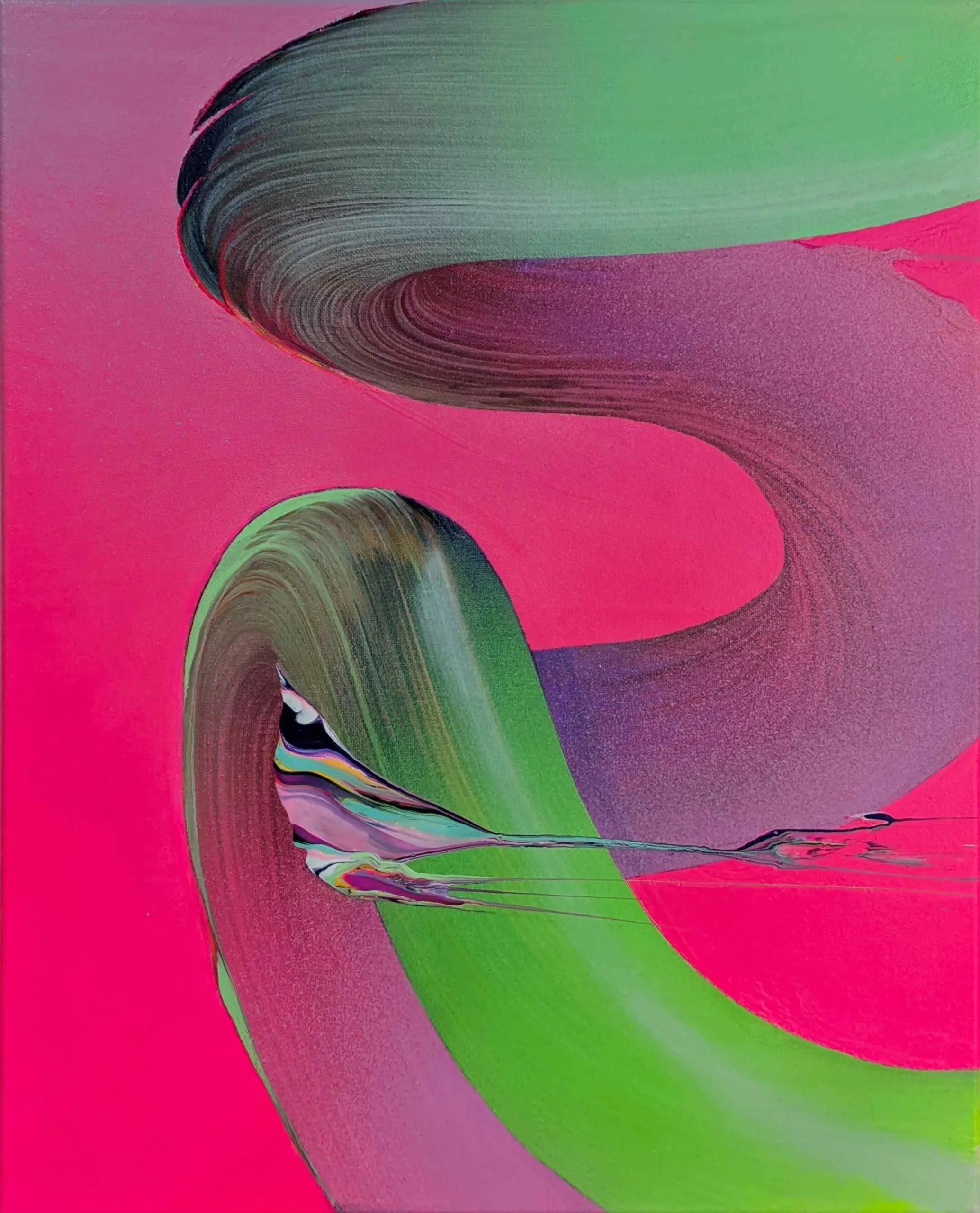 Retrograde, 2022 acrylic on canvas 20x16"