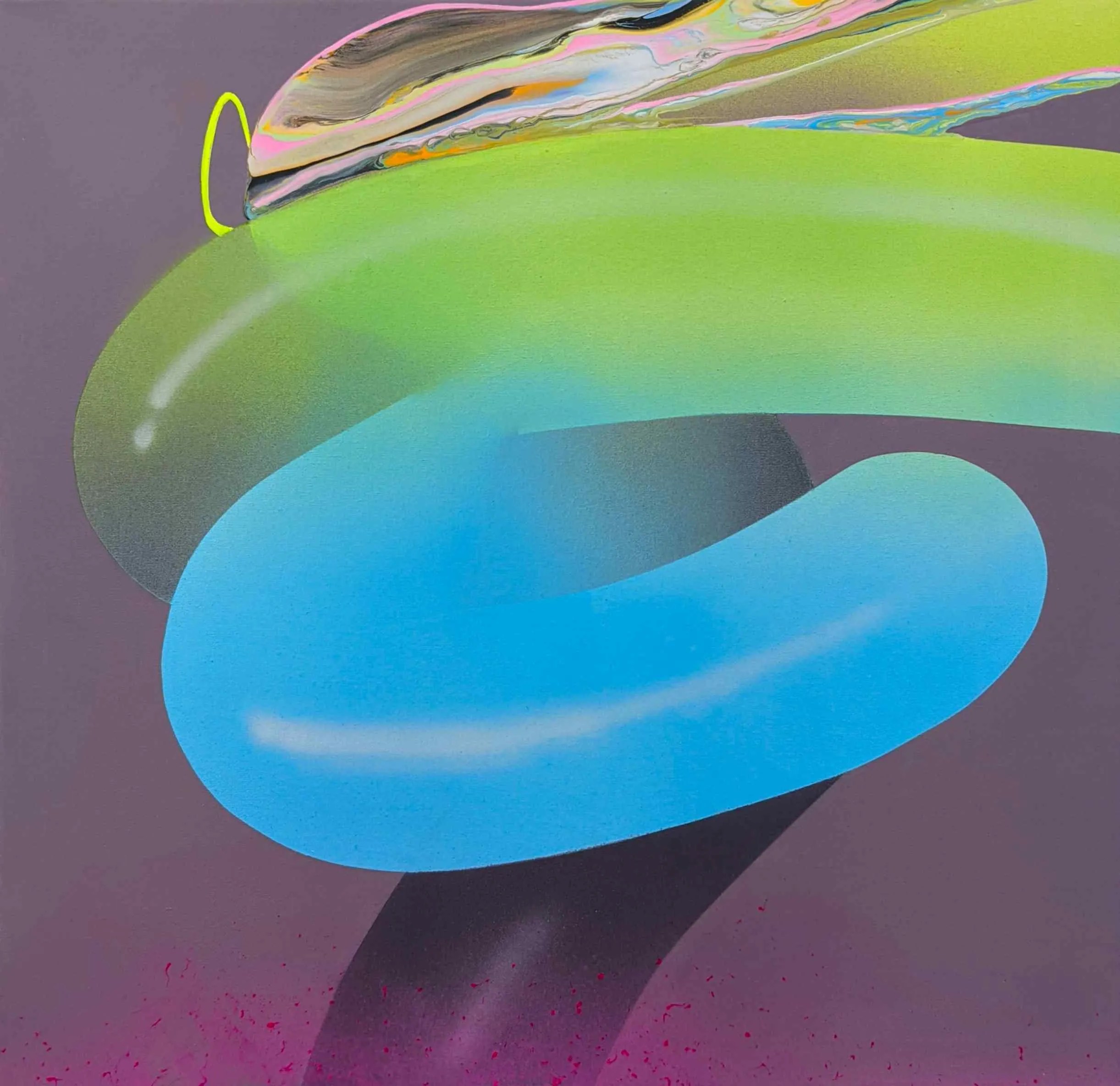 Retrophit, 2022 acrylic on canvas 20x20"