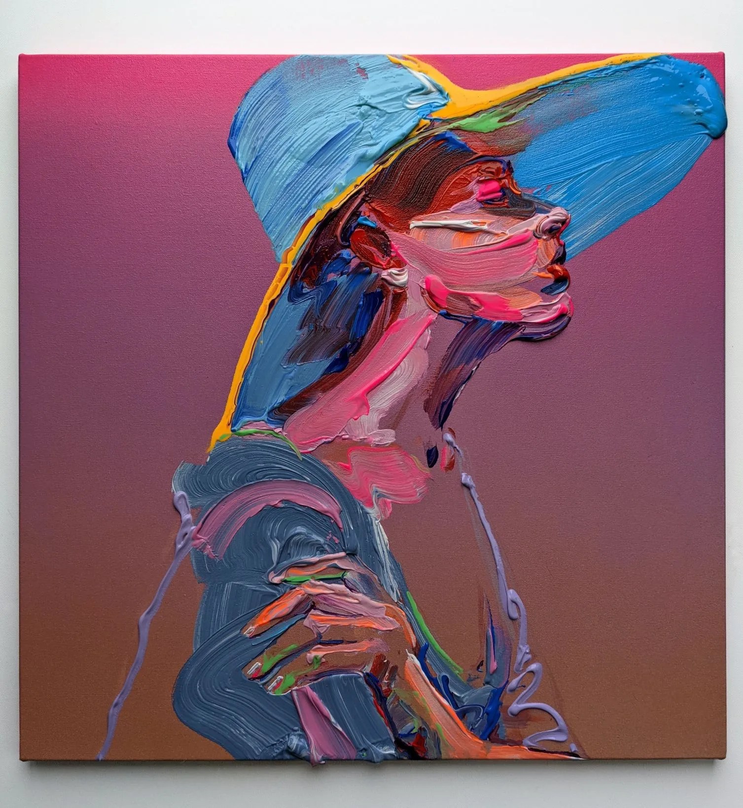 Blue Break, 2021 acrylic on canvas 24x24" SOLD