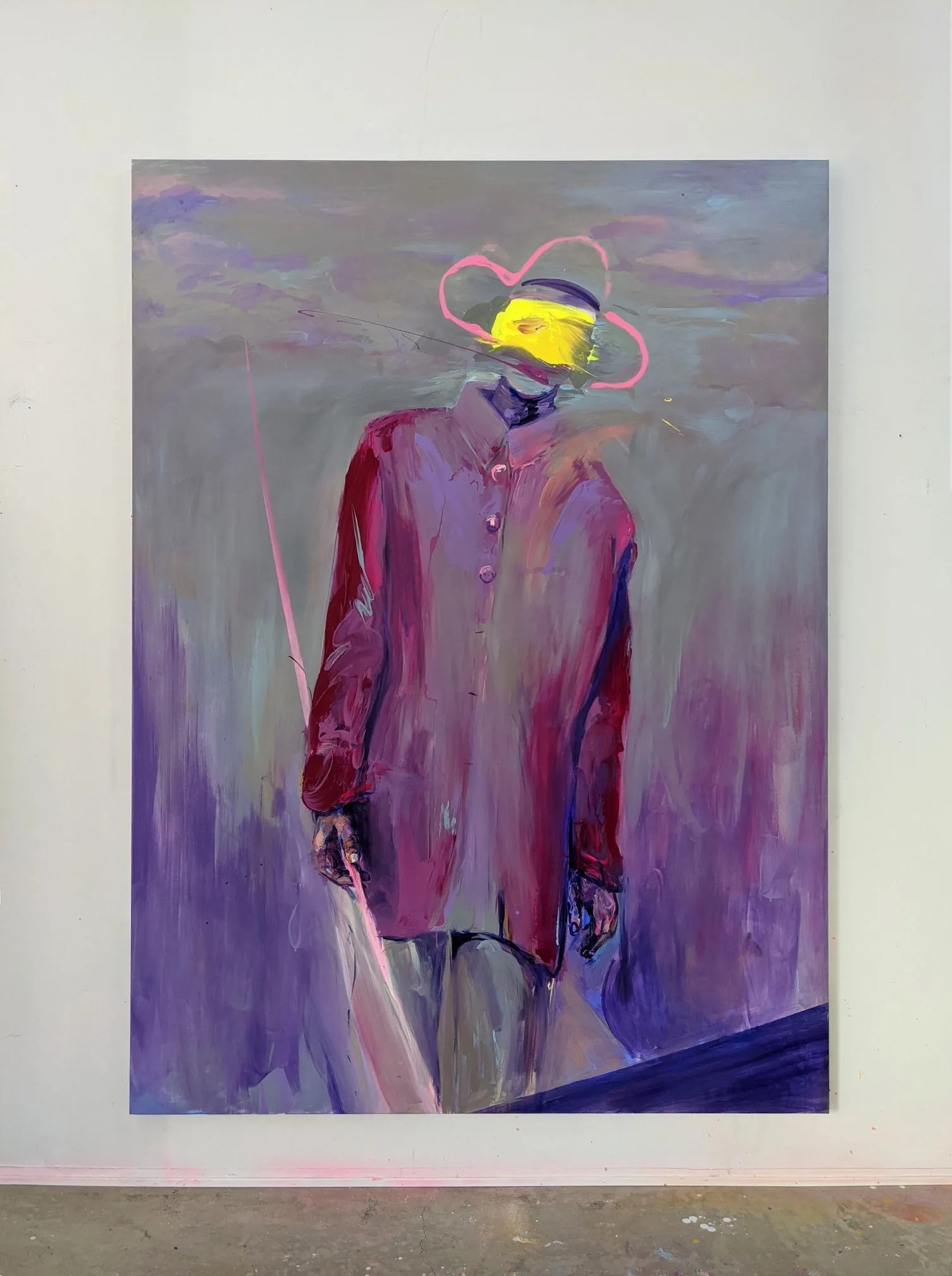 Last Fact Cheqer, 2021 acrylic on canvas 84x62"