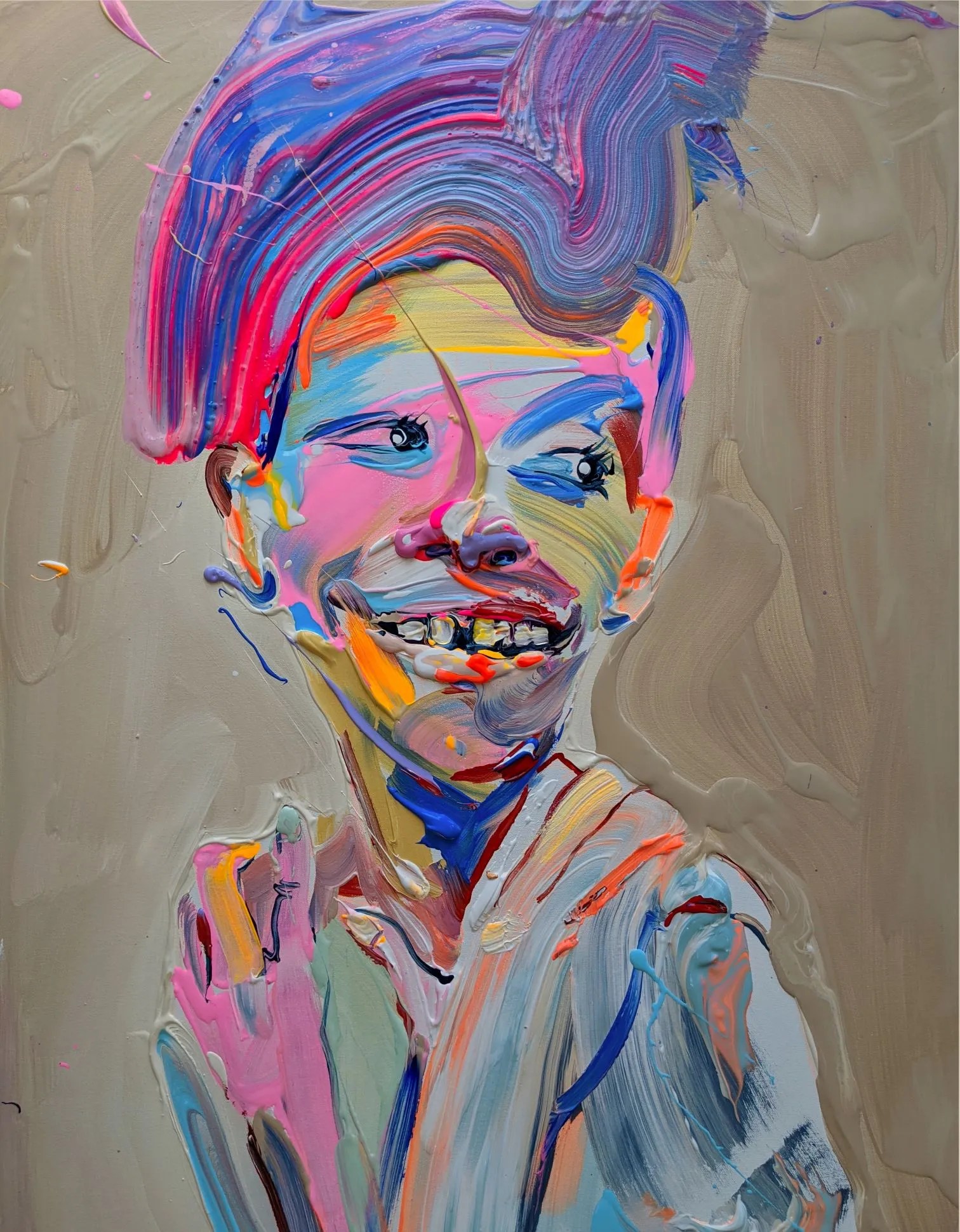 Untitled, I'mperfection, 2021 acrylic on canvas 40x30"