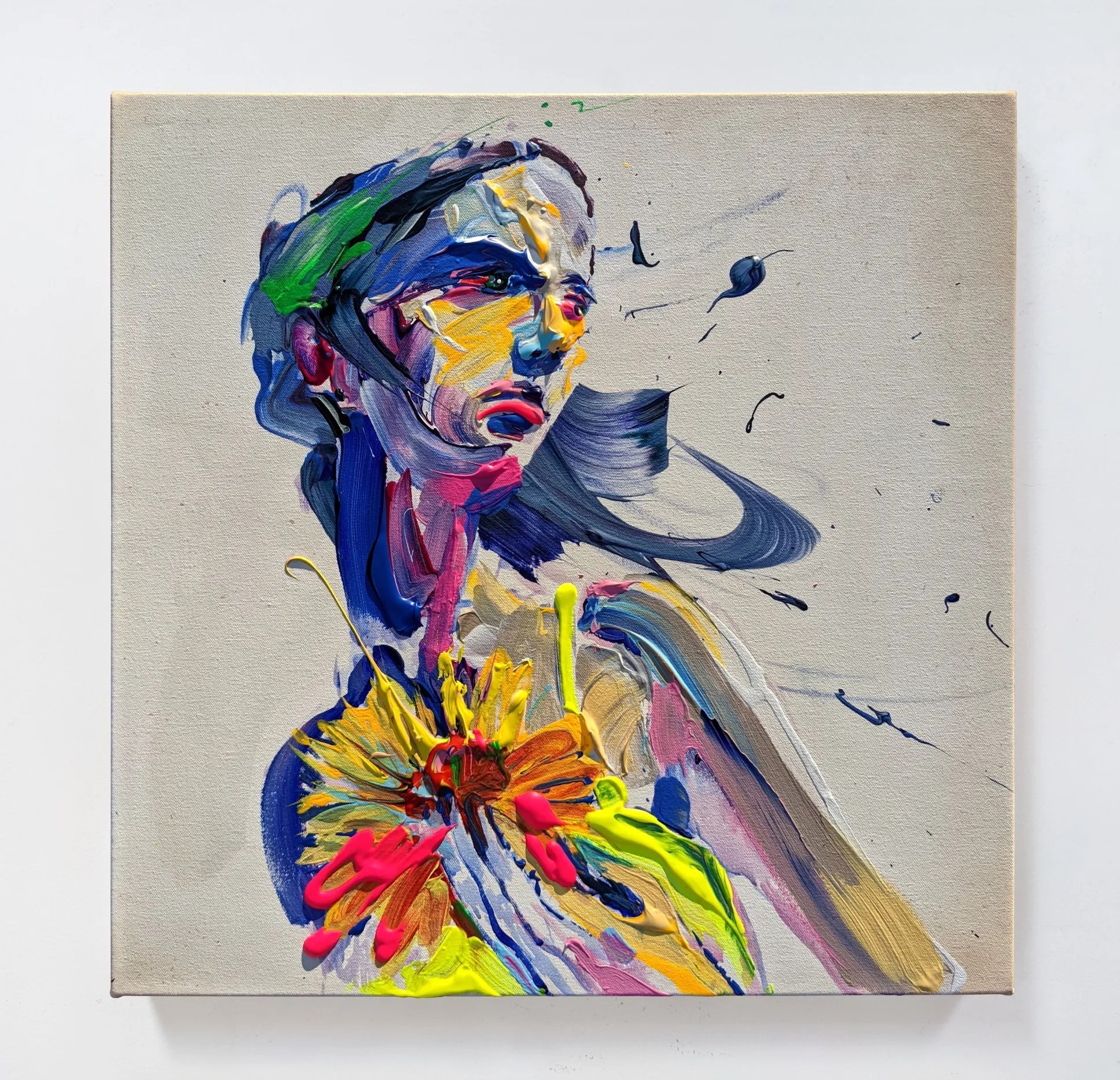 7.9 billion of you ~ maybe more, 2021 acrylic on canvas 20x20" SOLD