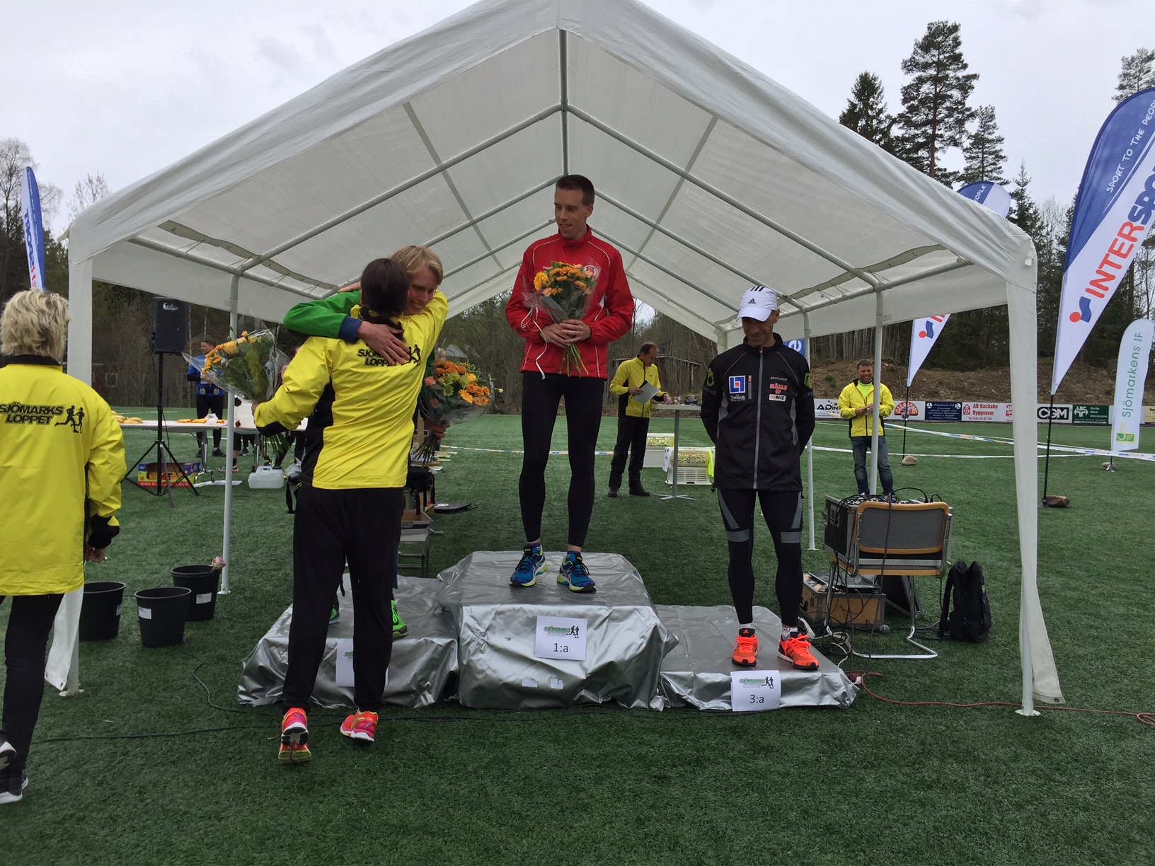 Prispallen herrar Sjömarksloppet 2015