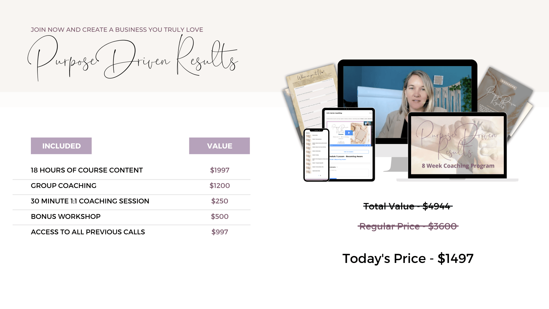 Purpose Driven Results Coaching Program