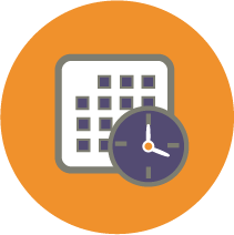 icon of calendar and clock