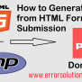 How To Generate PDF From HTML Form Submission | HTML | PHP | DomPDF