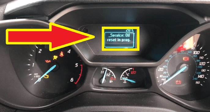 Ford Transit Connect After three seconds, a message confirming that the reset is in progress displays.