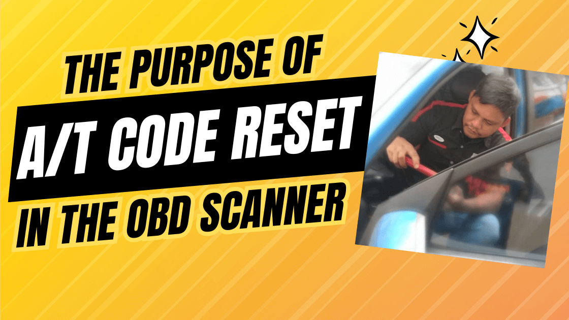 How to access the AT Code Reset function in the OBD scanner (1)