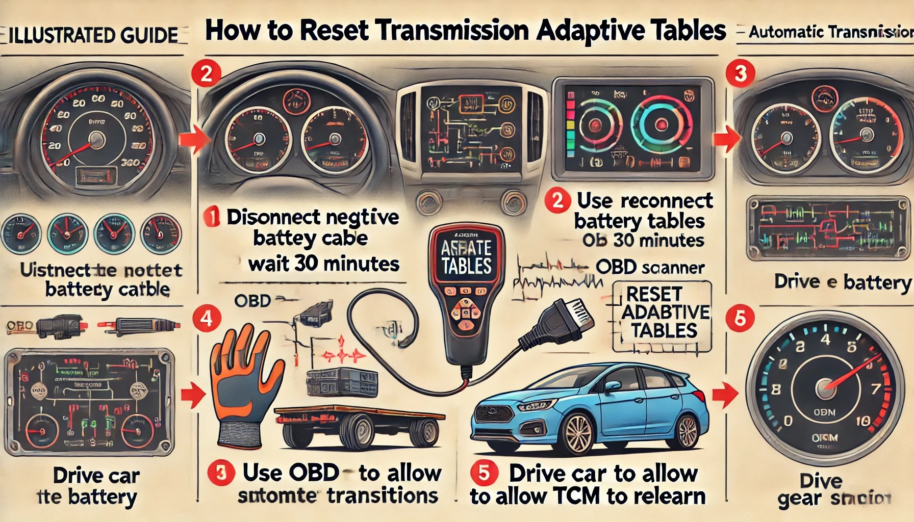 Resetting Transmission Adaptive Tables for Optimal Shifting