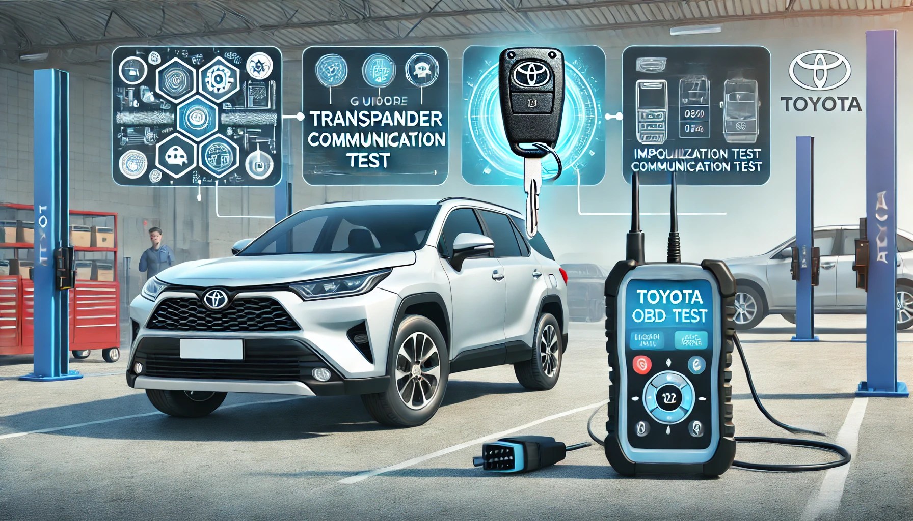 perform Toyota's transponder communication test