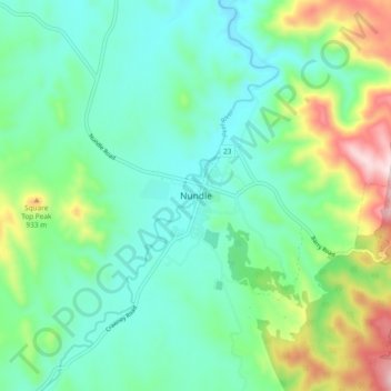 Mapa Topogr Fico Nundle Altitud Relieve Thumbnail.