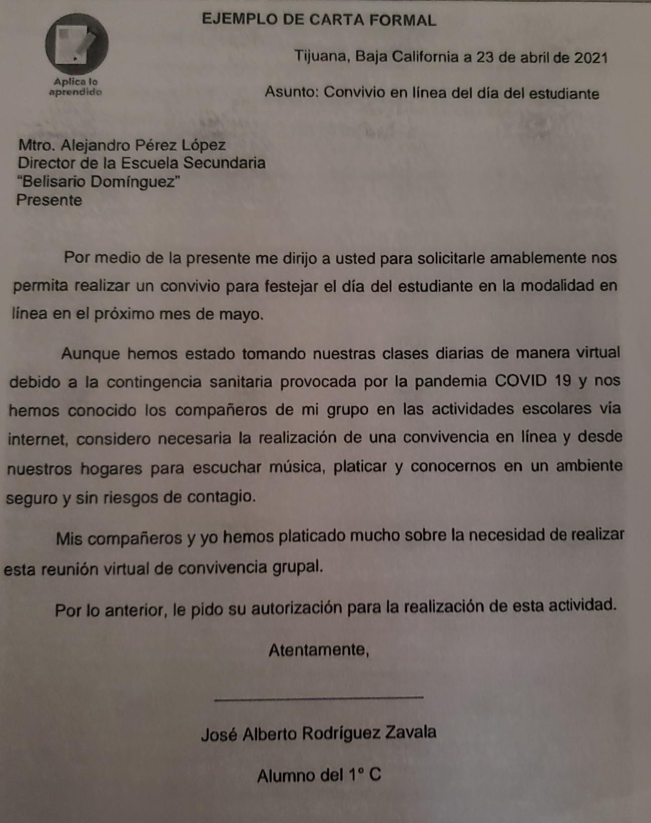 Para redactar una carta formal se necesitan una serie de conocimientos básicos, que son las reglas que debe seguir toda buena redacción. Con Toda La Informacion Que Ya Has Aprendido En Esta Actividad Escribe Una Carta Formal Apoyandote En Brainly Lat