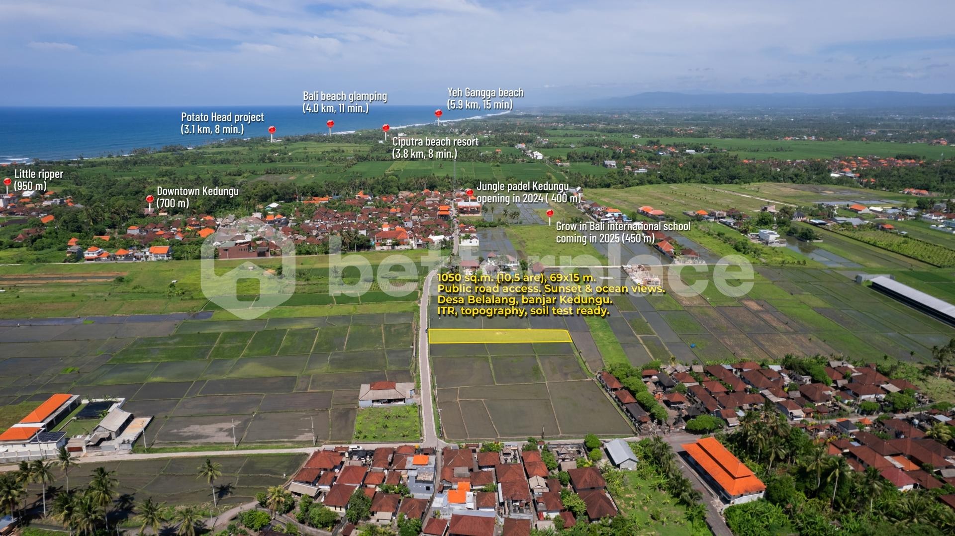 Where the Rice Fields Meet the Coastline — Efficient 355 sqm Development Opportunity in Emerging Kedungu
