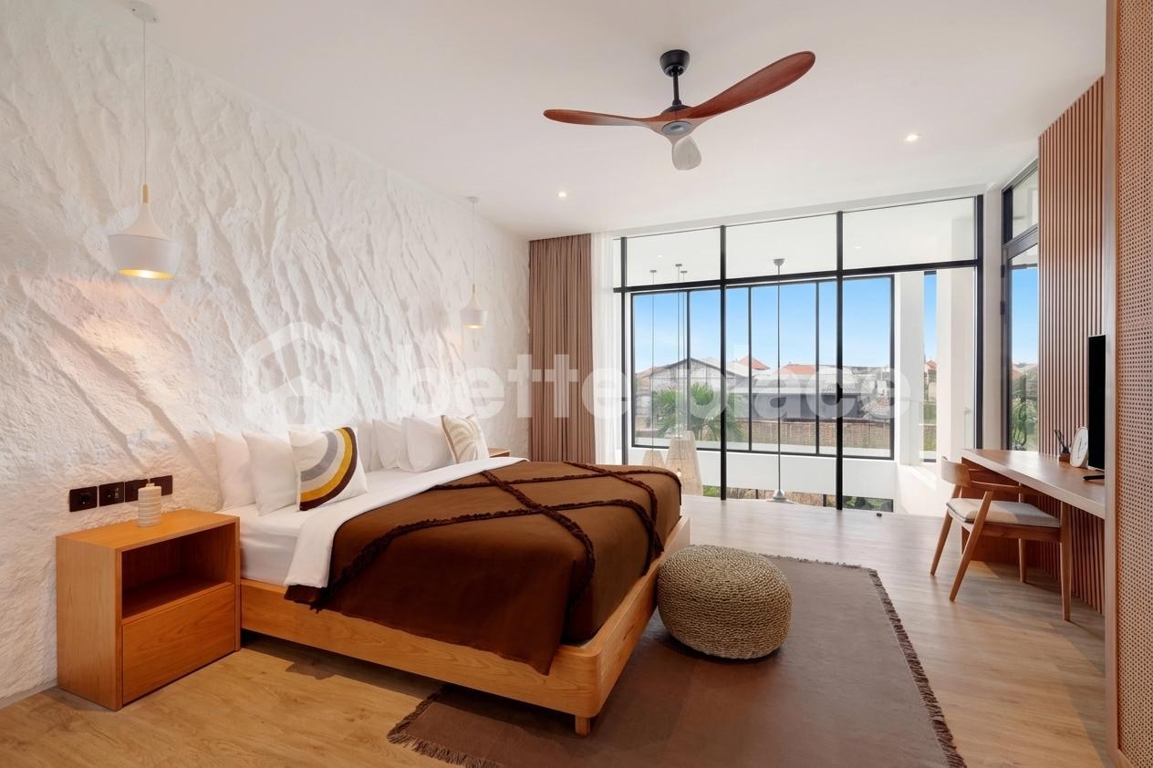 Three-Storey Premium 3-Bed Villa in the Heart of Canggu — Rooftop Pool-Jacuzzi, Open-Air Kitchen and Rice Field Panoramas