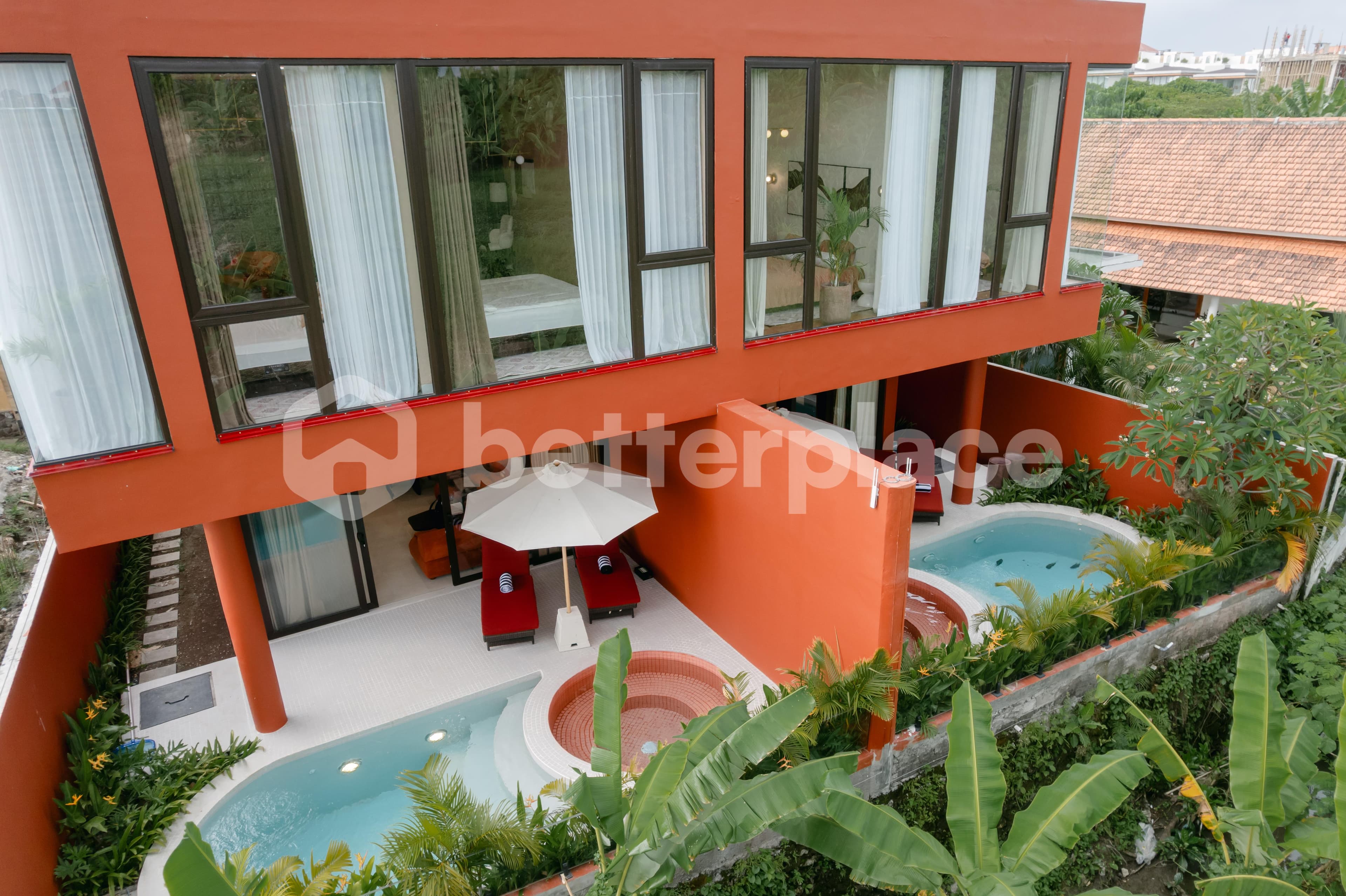 A Unique Duplex Design Blending Contemporary Style and Balinese Tradition in Canggu, Tumbak Bayuh