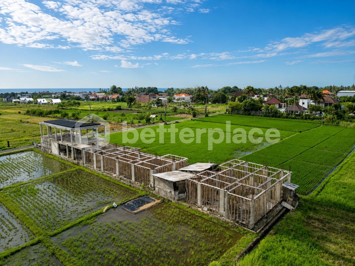 Prepared 262 sqm Leasehold Plot in Kedungu — Foundations Standing, Paddy Views, Three Minutes from the Waves