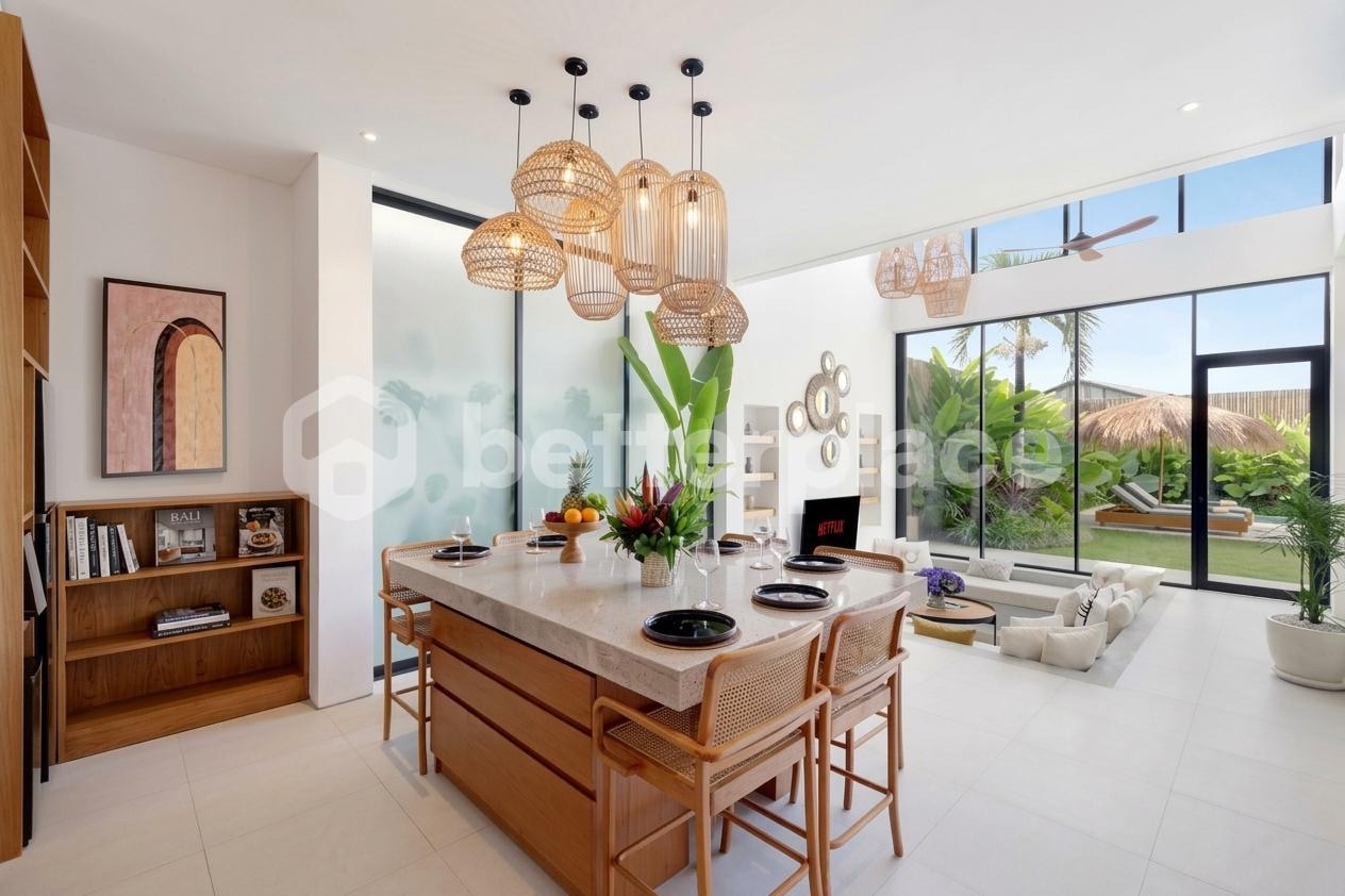 Three-Storey Premium 3-Bed Villa in the Heart of Canggu — Rooftop Pool-Jacuzzi, Open-Air Kitchen and Rice Field Panoramas