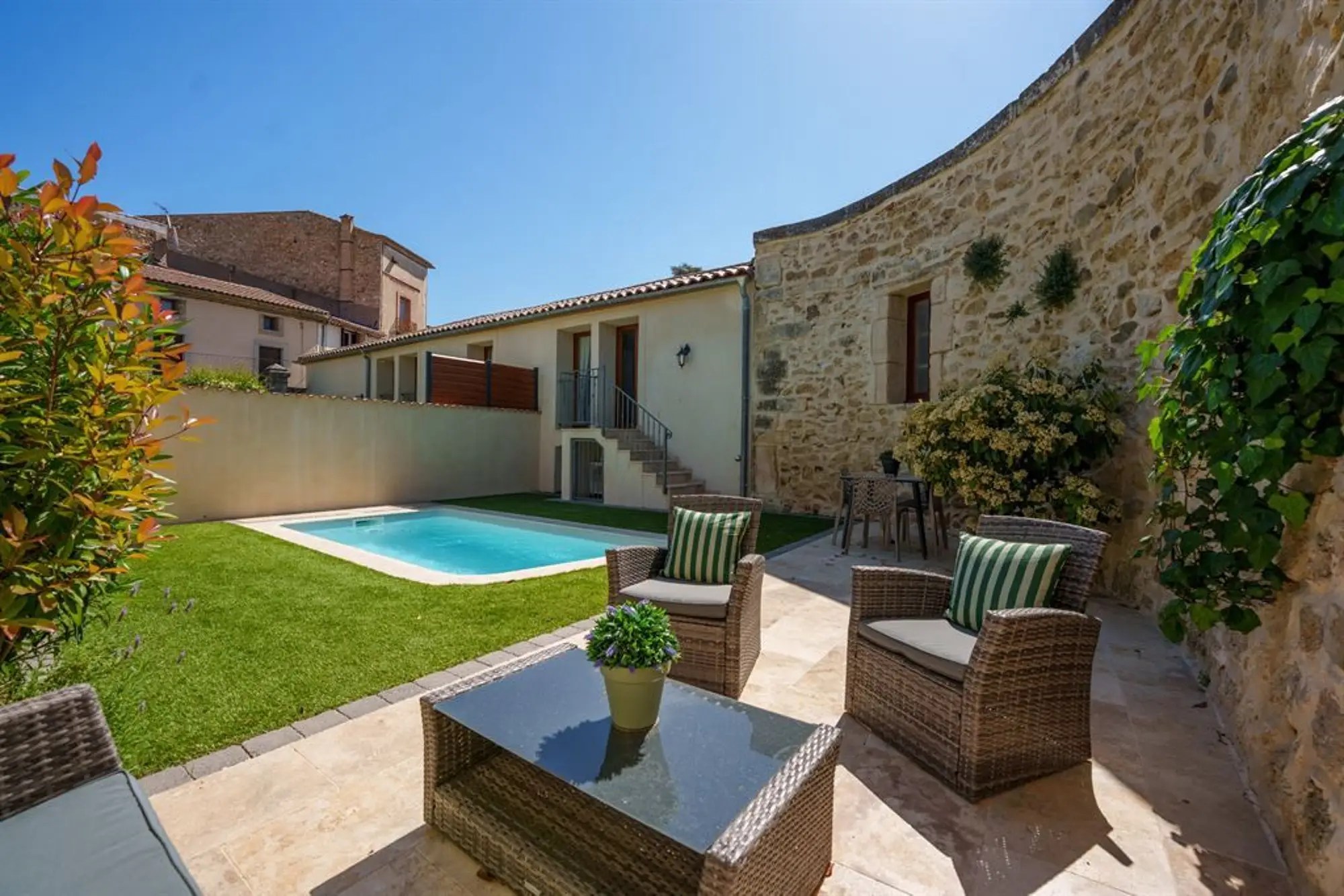 Luxury Barn Renovation with 2 Houses for Sale in Saint-Geniès-de-Fontedit France