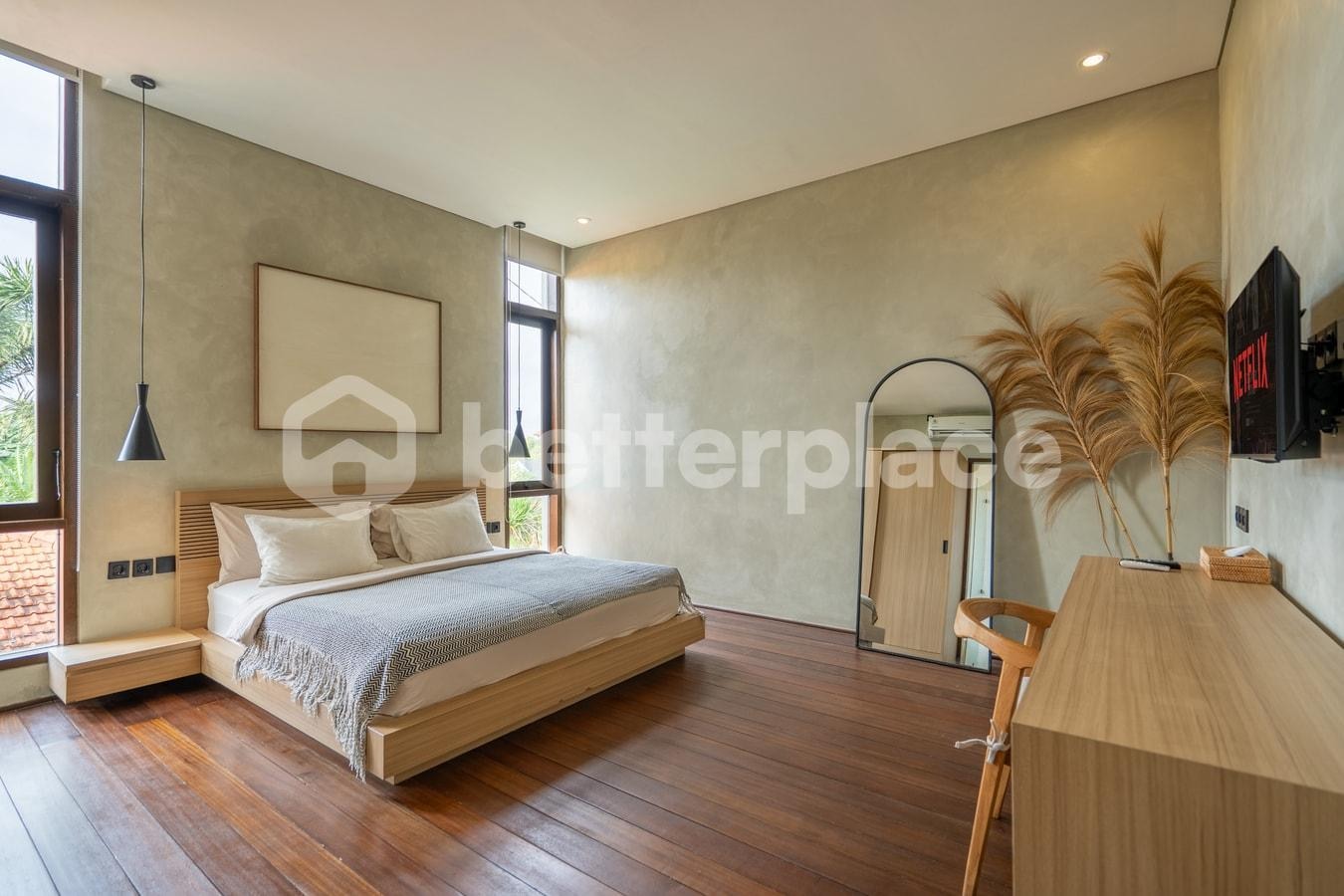 Tropical Contemporary 2 Bedroom Villa with Rooftop in Pererenan, 5 Minutes to the Beach