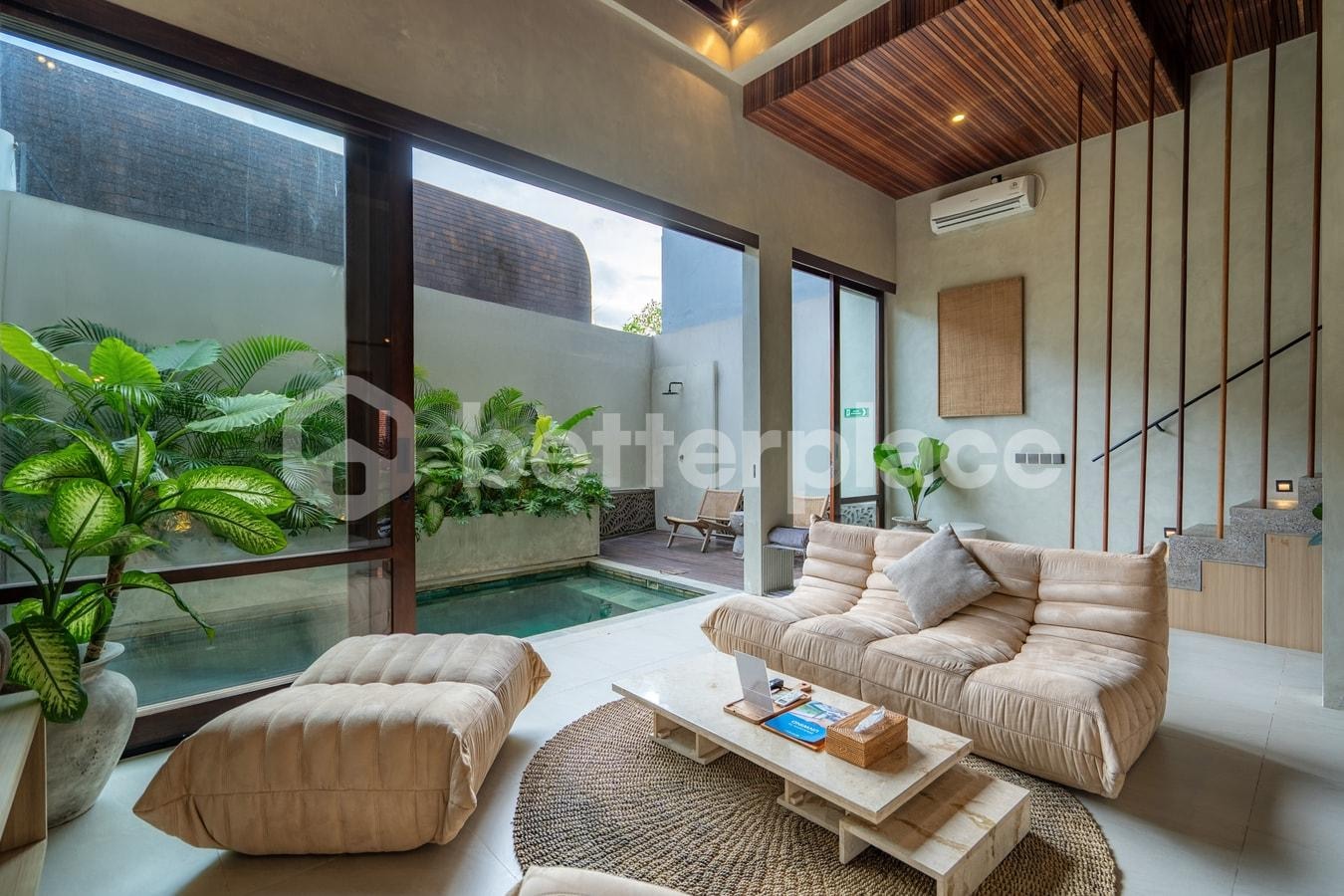 Tropical Contemporary 2 Bedroom Villa with Rooftop in Pererenan, 5 Minutes to the Beach