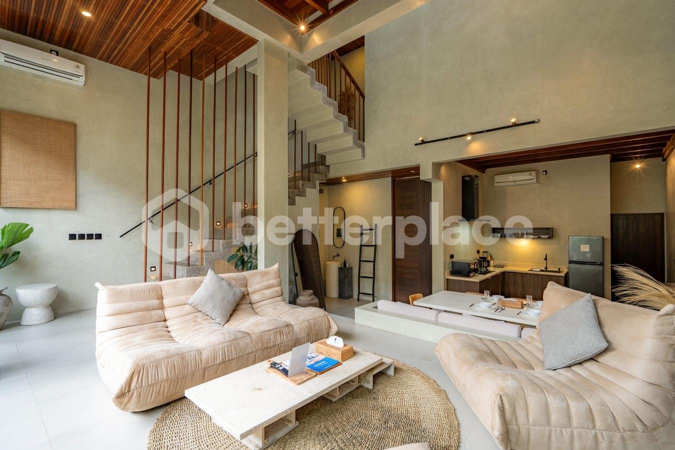 Tropical Contemporary 2 Bedroom Villa with Rooftop in Pererenan, 5 Minutes to the Beach