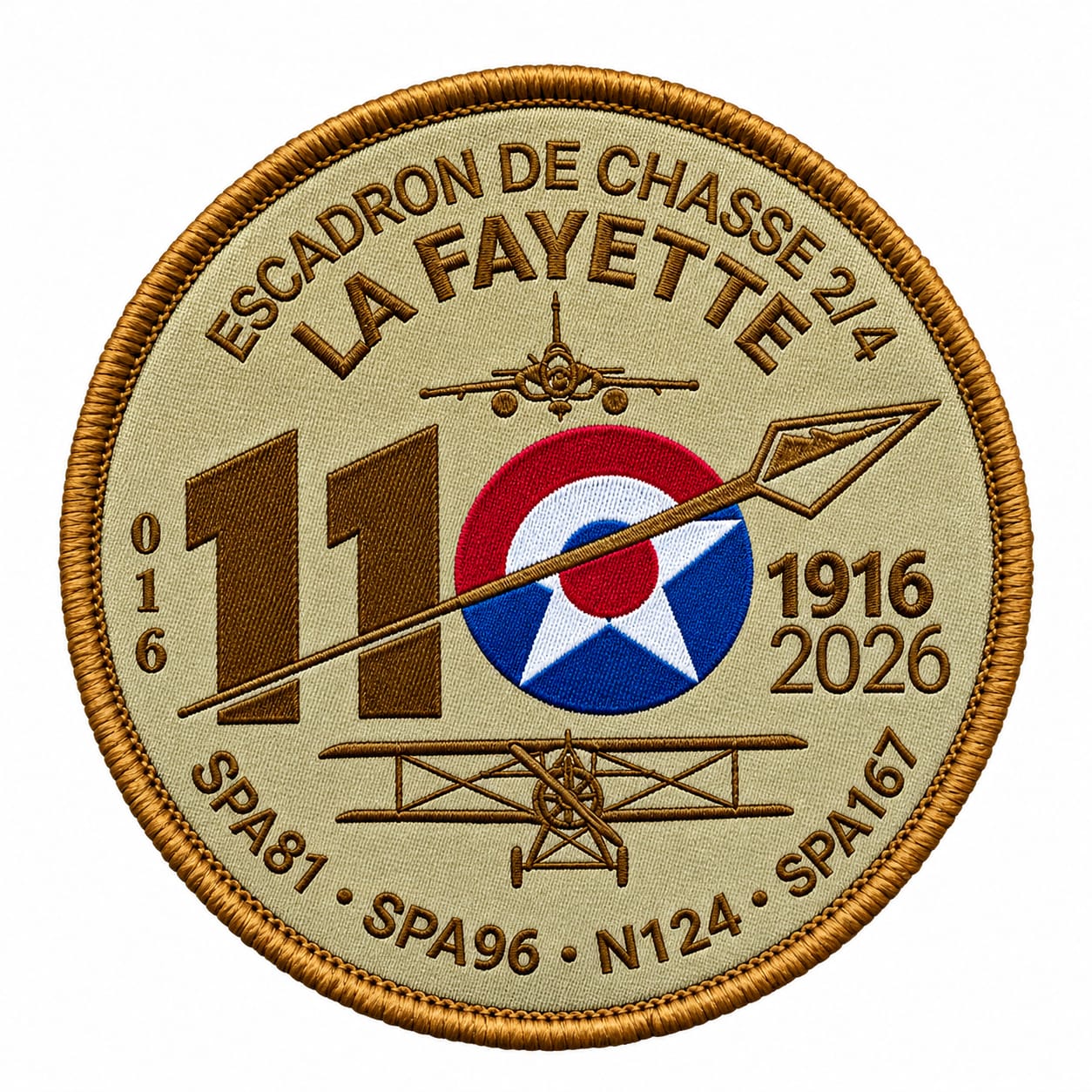 Patch 110 ans tissu numéroté