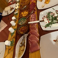 Antipasti served at Chalet Casalpiano