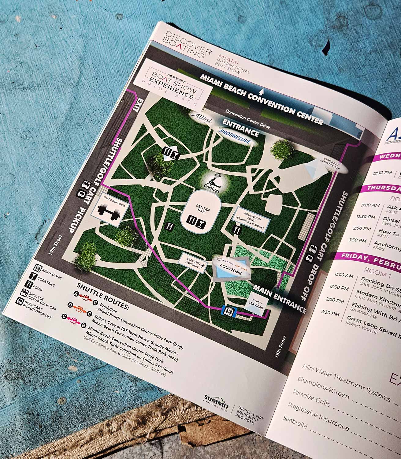 Pride Park Illustrated Map 2026 Miami Boat Show MIBS 2026 Pridepark Program 