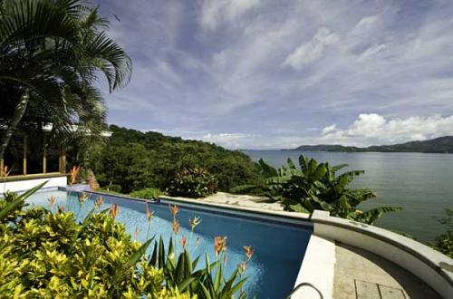 Stunning infinity edge private pool over-looks the Pacific Ocean