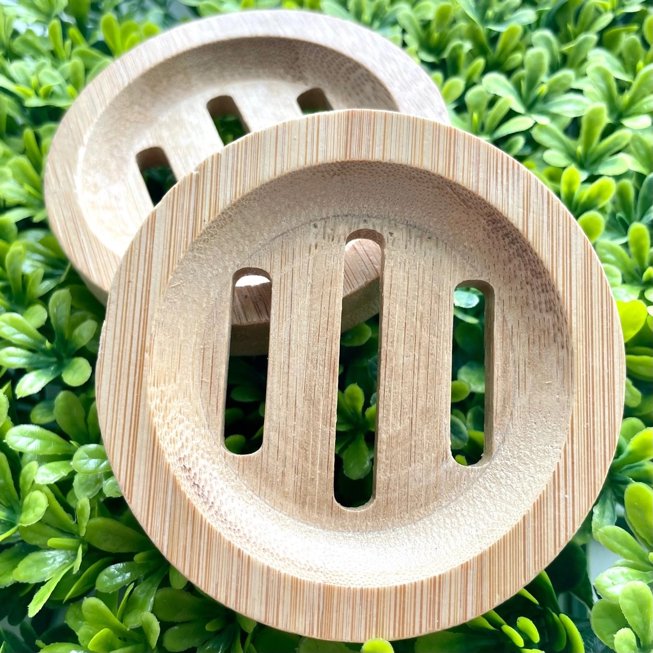 Bamboo Wood Tray for Soap or Shower Steamers 3" - Image 4