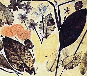 Une nature morte de Ducos du Hauron - Feuilles et pétales de fleurs (1869)