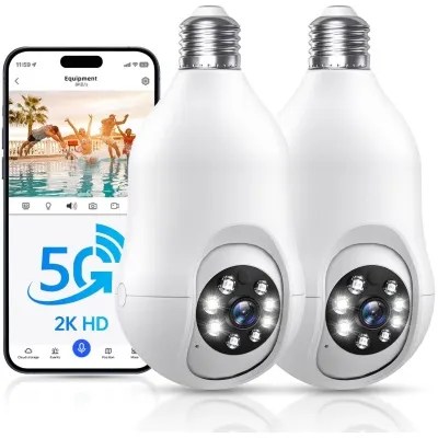 Light Bulb Security Camera 2 Pack