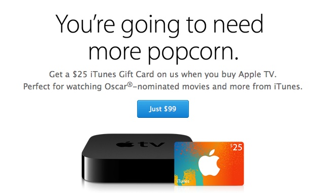 Apple empieza a incentivar la compra del Apple TV con tarjetas regalo de iTunes ¿Nuevo Apple TV a la vista?