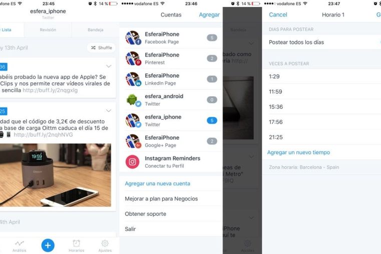 Buffer - Programa Twitter, Facebook, Google +