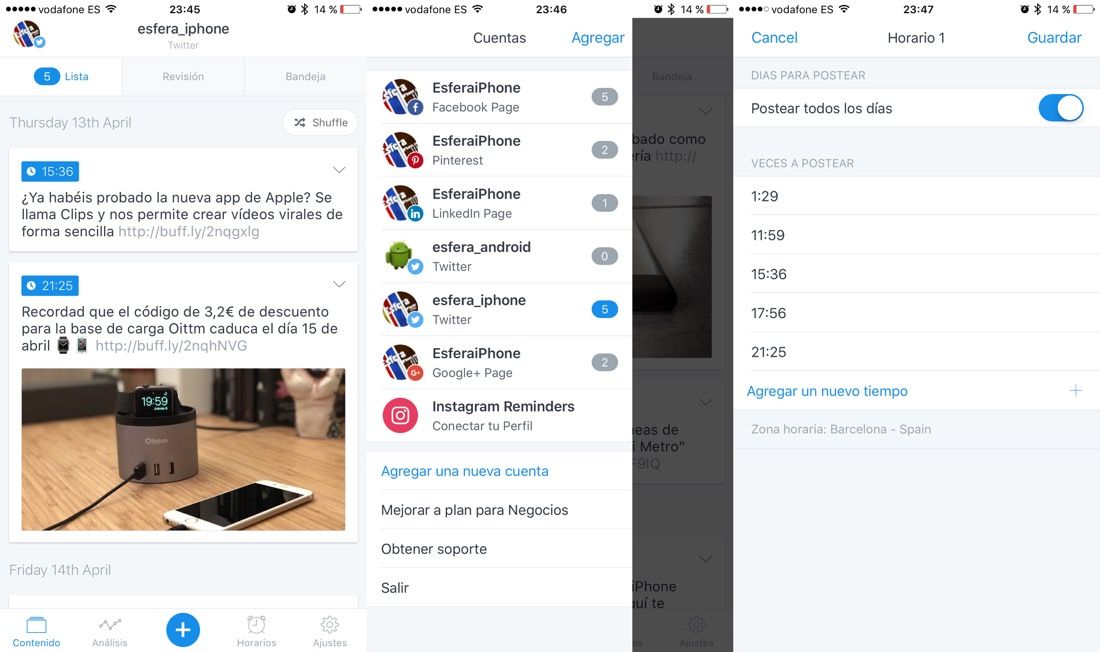 Buffer - Programa Twitter, Facebook, Google +