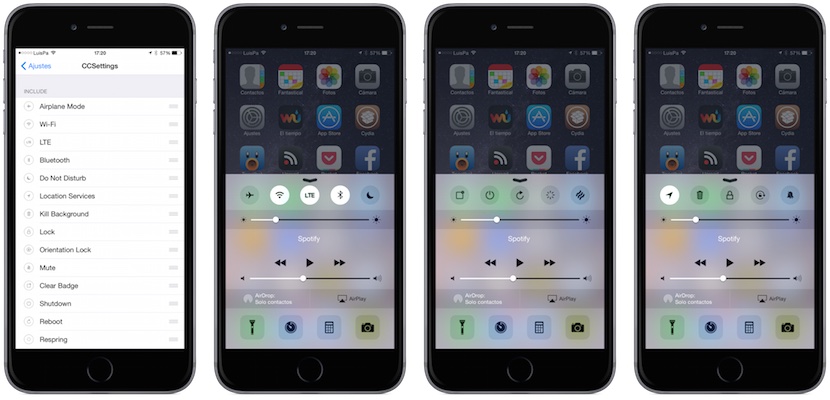 CCSettings for iOS 8: Añade interruptores al Centro de Control