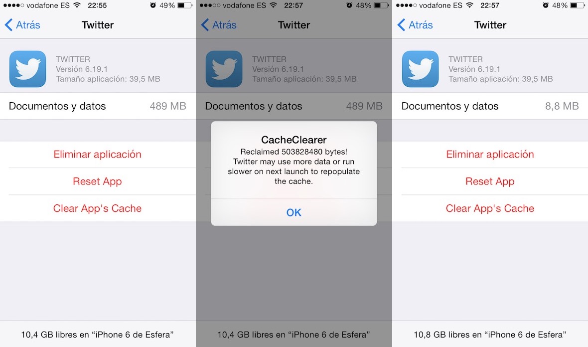 CacheClearer, el tweak que debería venir integrado en iOS